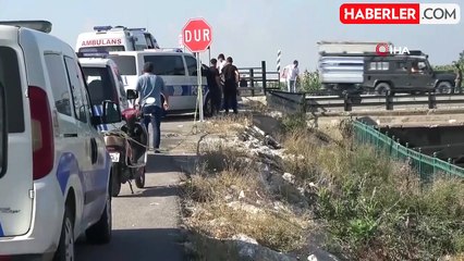 Yolun bittiğini fark etmeyip sulama kanalına düştüler: 2 ölü