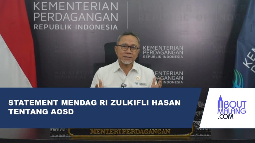 STATEMENT MENDAG RI ZULKIFLI HASAN TENTANG ASEAN ONLINE SALE DAY 2024