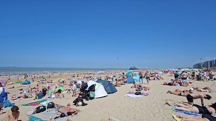 Fortes chaleurs en Belgique : la côte belge prise d'assaut