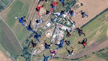 Group of 23 skydivers set new world record for vertical formation jump