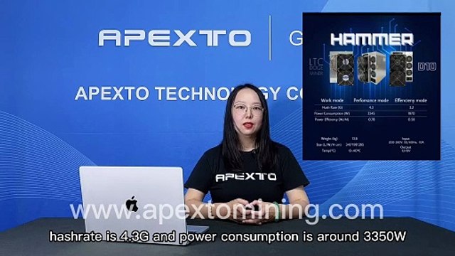 New Hammer D10 LTC Doge Coin Mining Machine Cryptocurrency