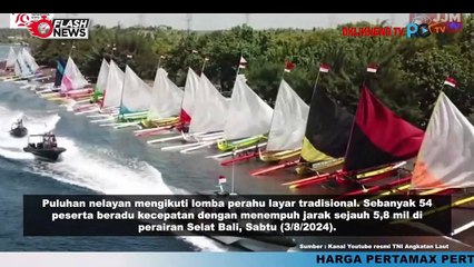 Rayakan HUT Ke-53, Lanal Banyuwangi Gelar Lomba Perahu Layar Tradisional Lestarikan Budaya Pesisir