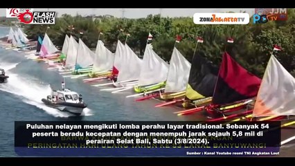 LANAL BANYUWANGI RAYAKAN HUT KE-53 DENGAN GELAR LOMBA PERAHU LAYAR TRADISIONAL UNTUK LESTARIKAN BUDAYA PESISIR
