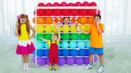 Diana and Roma Balloons Cube Challenge