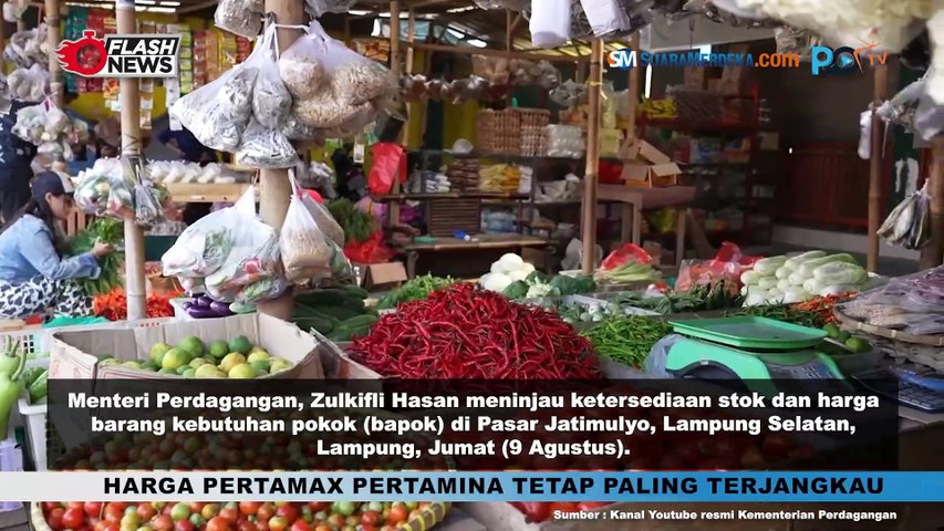 Mendag RI Tinjau Harga dan Stok Barang Kebutuhan Pokok di Pasar Jati Mulyo Lampung