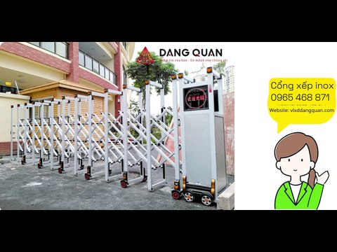 Cửa cổng trượt tự động - THi công lắp đặt cổng xếp Bình Dương 0965 468 871