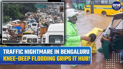 Download Video: Bengaluru Swamped: Heavy Rains Cause Waterlogging on Roads and Traffic Disruption in the IT Hub