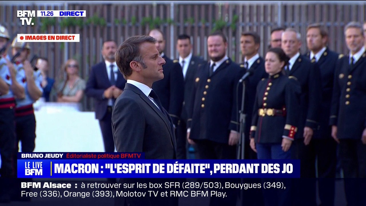 Emmanuel Macron est à la préfecture de police de Paris pour commémorer les 80 ans de sa libération