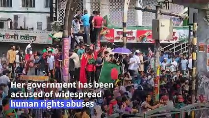 Son of ousted Bangladesh leader warns of 'chaos' without swift polls