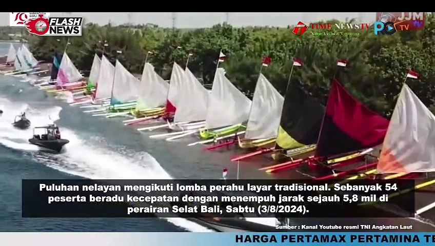 LANAL BANYUWANGI RAYAKAN HUT KE-53 DENGAN GELAR LOMBA PERAHU LAYAR TRADISIONAL UNTUK LESTARIKAN BUDAYA PESISIR