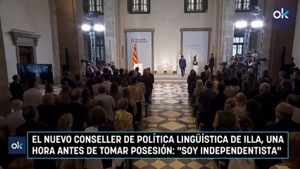 El nuevo conseller de Política Lingüística de Illa, 1 hora antes de tomar posesión: «Soy independentista»