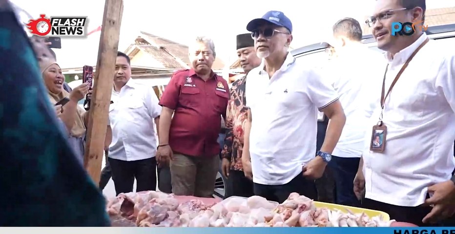 Mendag Zulkifli Hasan Tinjau Harga dan Stok Bahan Pokok di Pasar Jati Mulyo Lampung