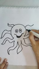 Learn to draw an octopus easy and step by step