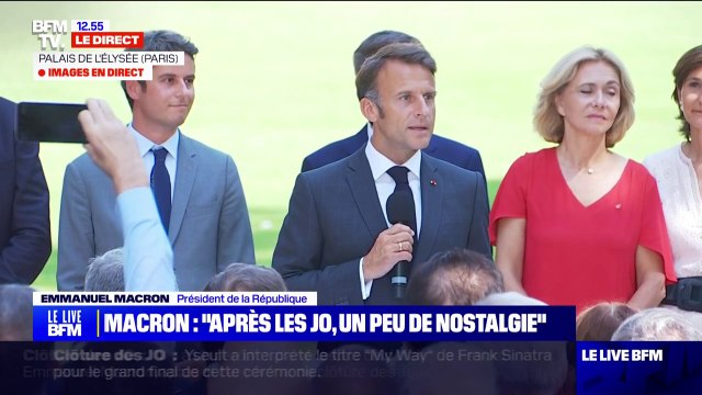 Ce matin, on a tous un peu de nostalgie : Emmanuel Macron s'exprime au lendemain de la cérémonie de clôture des Jeux olympiques