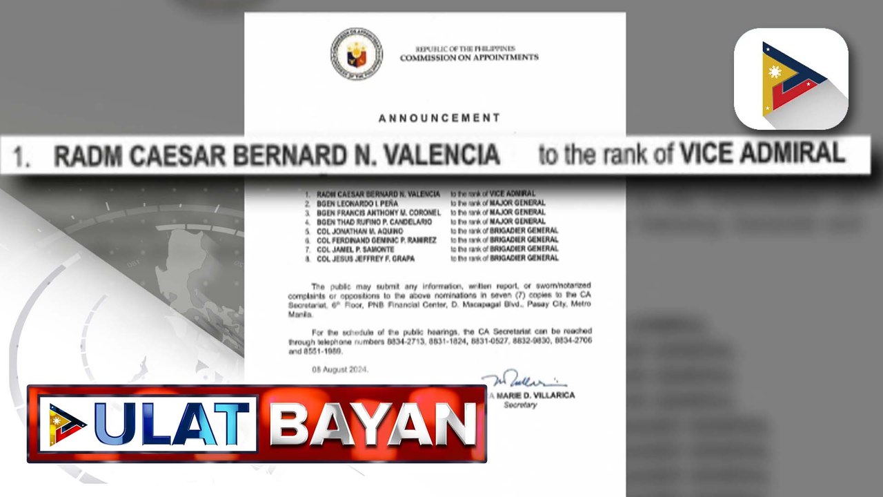 PBBM, isinumite ang ad interim appointment ng ilang opisyal ng AFP para sa kumpirmasyon ng C.A.