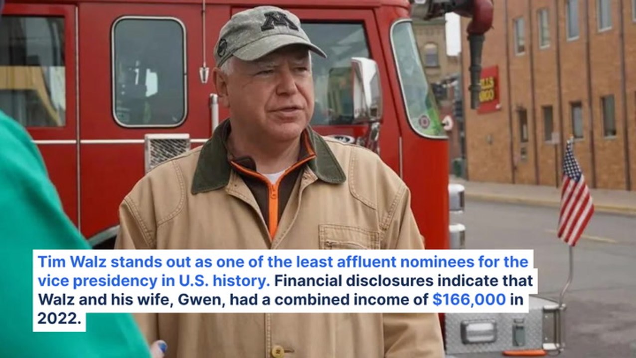 Tim Walz Among Least-Wealthy VP Contenders In History