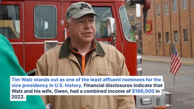 Tim Walz Among Least-Wealthy VP Contenders In History