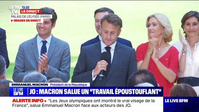La pluie n'a rien gâché de la fête, au contraire : Emmanuel Macron salue la créativité des cérémonies d'ouverture et de clôture des JO