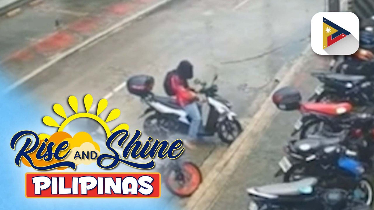Pagtangay ng isang lalaki sa isang motorsiklo sa Brgy. Sto. Domingo sa Q.C., huli sa CCTV