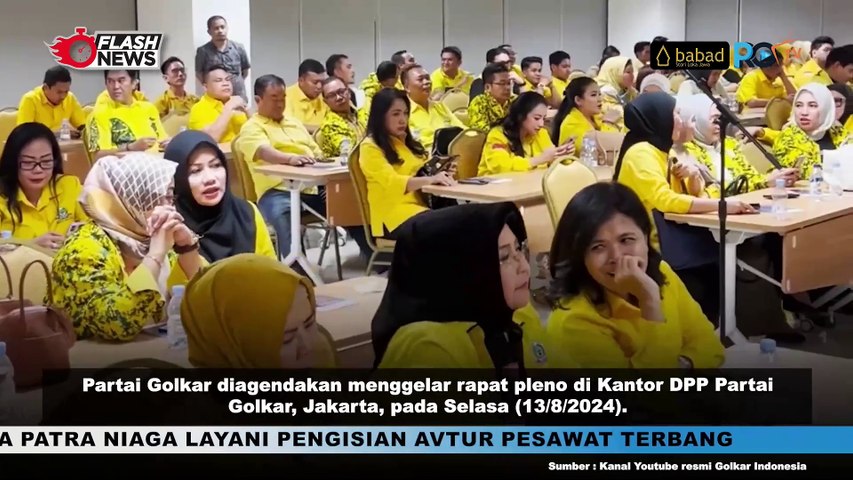 Partai Golkar Selenggarakan Pleno untuk Tetapkan PLT Ketua Umum, Rapimnas, dan Musnaslub