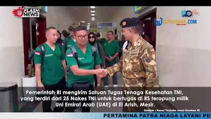25 SATGAS NAKES TNI SUDAH TIBA DI RS TERAPUNG EL ARISH, MESIR