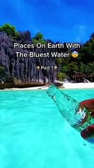 PLACES ON EARTH WITH THE BLUEST WATER #travel #tiktok #shorts