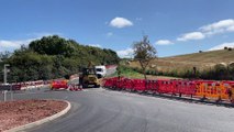 Construction at roundabout with Exhibition Road and Old Tiverton Road  (Will Goddard, Crediton Courier)