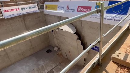 Así ha llegado la tuneladora Saturia al final del emisario de 5 kilómetros para conducir las aguas residuales de Soria