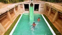 90 Days Built Underground Temple Tunnel and Water Slide Pool