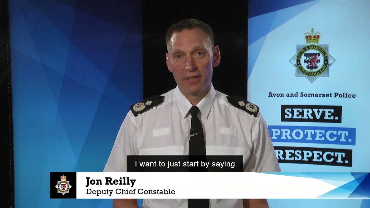 Avon and Somerset Police Deputy Chief Constable, Jon Reilly, issues ...