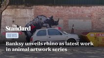 Banksy Unveils Rhino As Latest Work In Animal Artwork Series