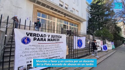 Movidas a favor y en contra por un docente de La Plata acusado de abusos en un Jardín