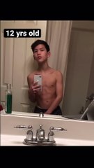 Nice body transformation from age 12 to 16