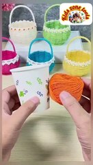 Flowers bucket, simple and easy to make for kids.