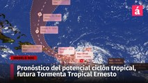 ¿Cómo impactaría la tormenta tropical Ernesto en  República Dominicana y Puerto Rico?