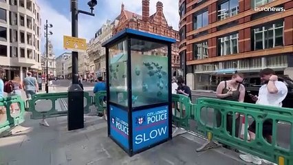 فيديو: بانكسي يختم أحدث جدارياته في لندن بالكركدن والأسماك