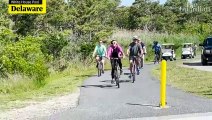 Joe Biden falls off bike while cycling in Delaware(480P)