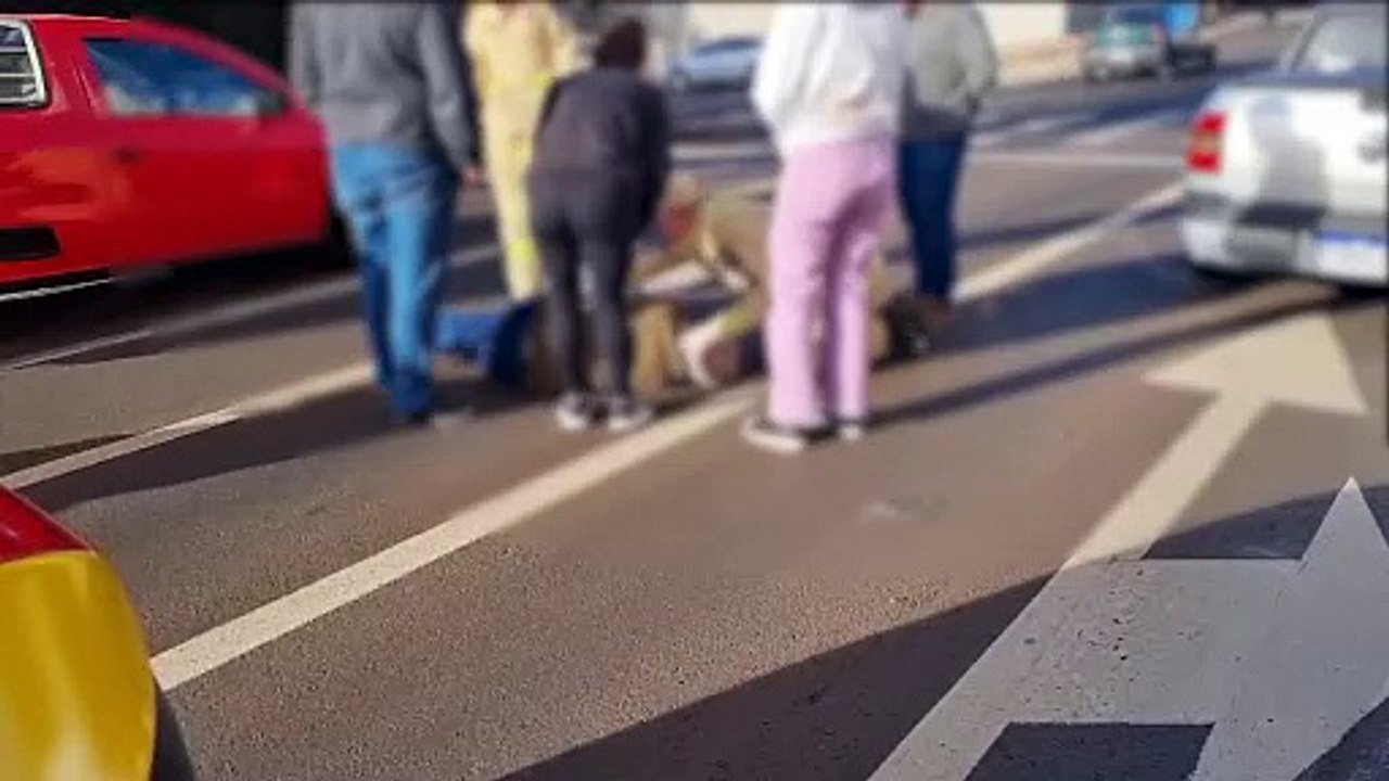 Idoso de 81 anos sofre lesão grave na coluna ao ser atropelado no Centro de Cascavel