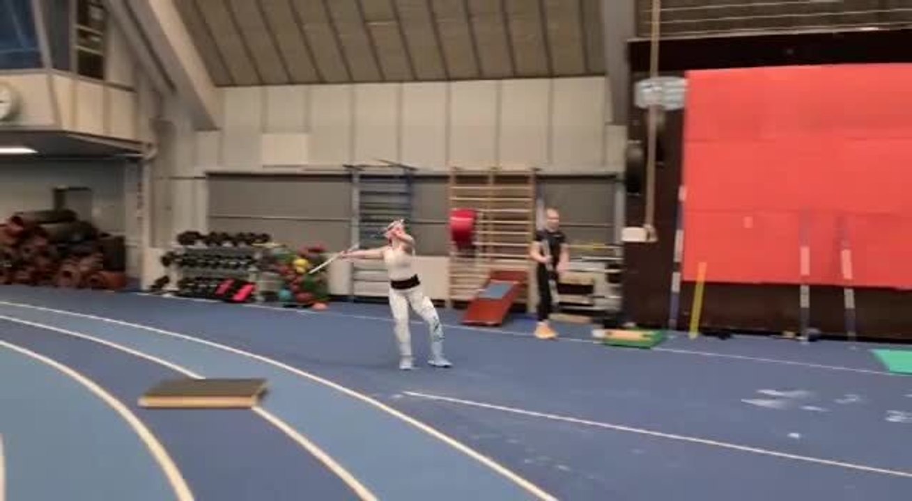 Javelin Drops on Woman's Head as She Stubs Her...
