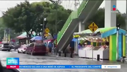 Las lluvias dejan afectaciones y caos en Viaducto Tlalpan