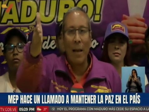 Caracas | Partido MEP hace un llamado a mantener la paz en todo el territorio Nacional