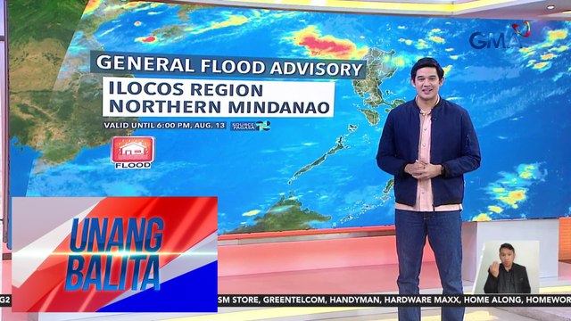 General flood advisory, itinaas ng PAGASA sa ilang bahagi ng bansa - Weather update today as of 7:13 a.m. (August 13, 2024) | Unang Balita