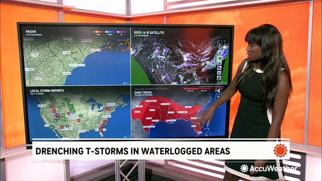 Drenching thunderstorms in store for areas still waterlogged from Debby