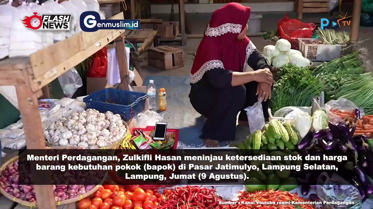 MENDAG RI Tinjau Harga dan Stok BAPOK di Pasar Jatimulyo, Lampung