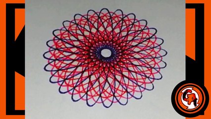 (VIDEO #16) ️️ DIBUJANDO un hermoso diseño geométrico con marcadores de colores y un espirógrafo.