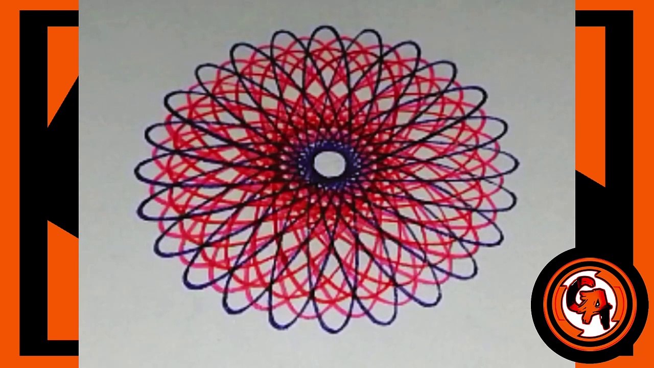 (VIDEO #16) ️️ DIBUJANDO un hermoso diseño geométrico con marcadores de colores y un espirógrafo.