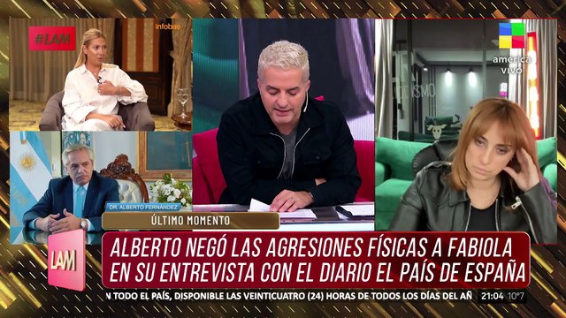 ALBERTO FERNÁNDEZ negó las agresiones físicas a FABIOLA YAÑEZ