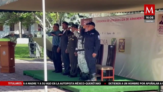 Sedena destruye más de 600 armas decomisadas en Guanajuato
