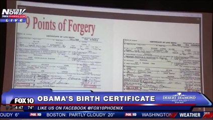Police FOUND 9 points of forgery in Obama's >ONLINE> birth certificate.