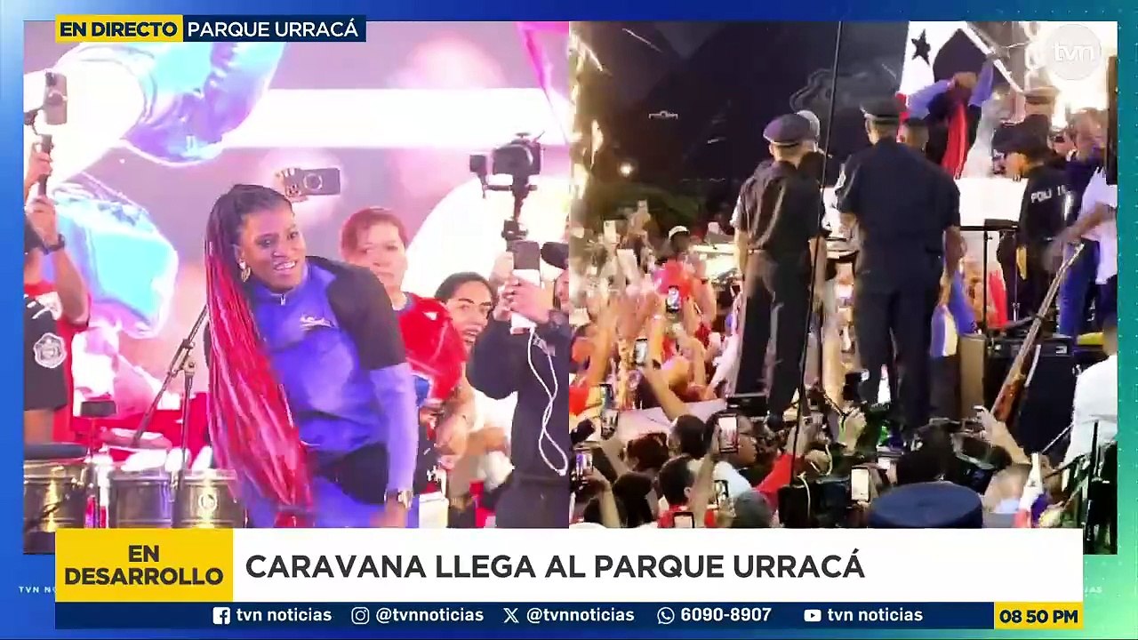 Momento en que Atheyna Bylon se abraza con su madre en el parque Urracá